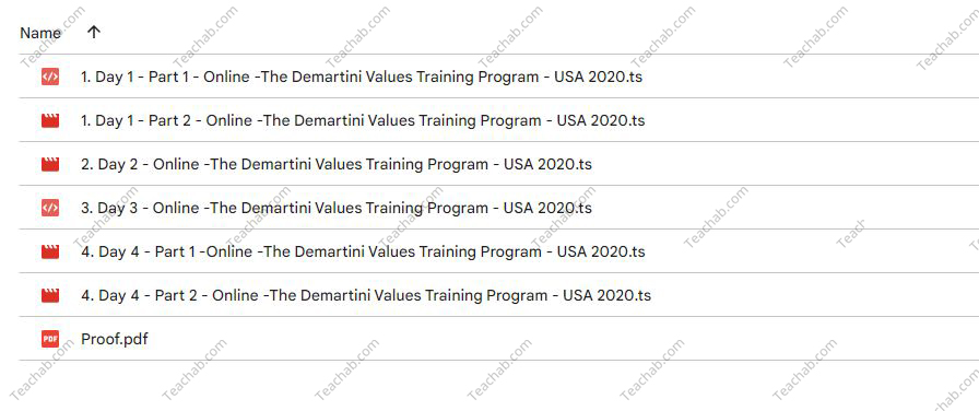 Online - The Demartini Values Training Program - USA 2020 (Videos Only) By Dr John Demartini