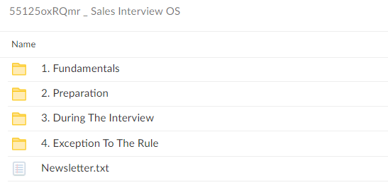 Sales Interview OS By James Lawrence