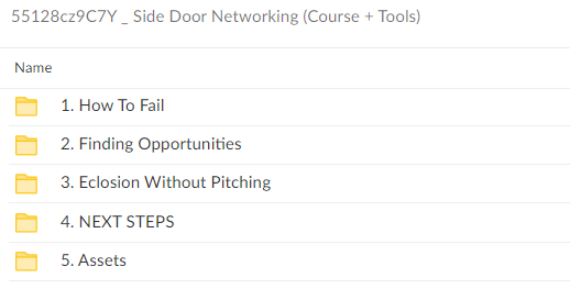 Side Door Networking (Course + Tools) By Christian Jack