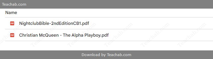 Alpha Playboy and NightClub Bible (PDF) by Christian McQueen Free Download