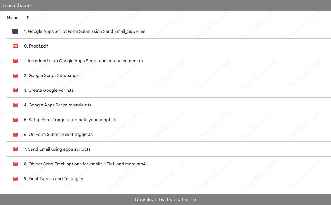 Google Apps Script Form Submission Send Email By Stone River eLearning Free Download