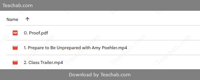 Prepare to Be Unprepared By Amy Poehler Free Download