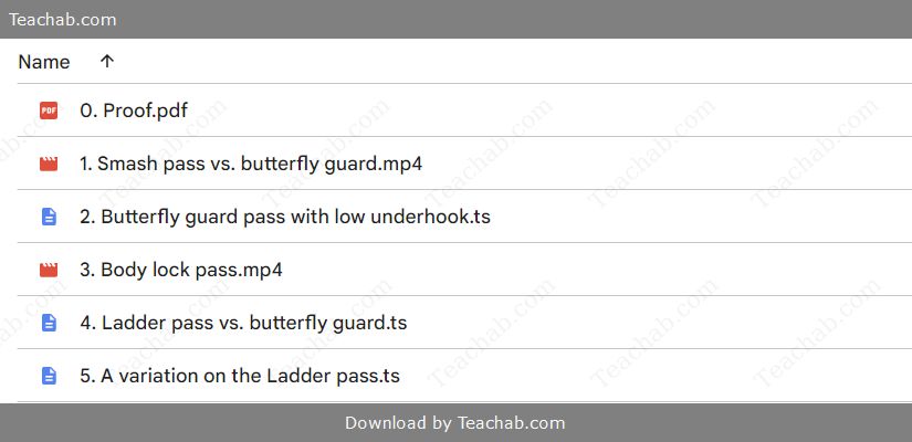 Guard passes to beat the butterfly by Shawn Williams Free Download