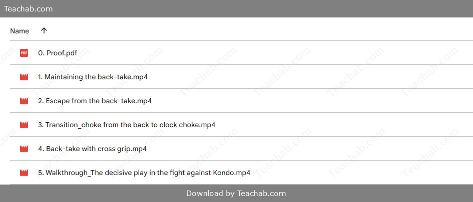 Training Session - Back Take by Renzo Gracie Free Download