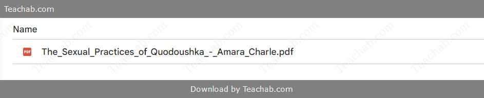 The Sexual Practices of Quodoushka: Teachings from the Nagual Tradition by Amara Charles Free Download