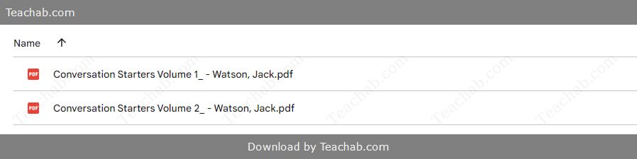 Conversation Starter by Jack Watson Free Download