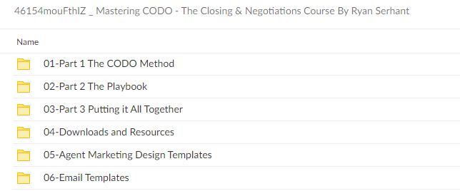 Mastering CODO: The Closing & Negotiations Course By Ryan Serhant Free Download