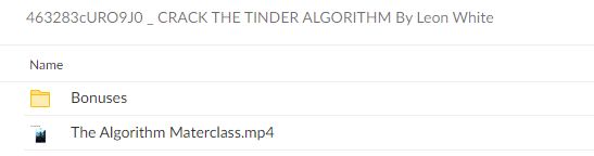 CRACK THE TINDER ALGORITHM By Leon White Free Download