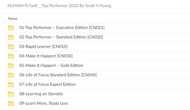 Top Performer 2023 By Scott H Young Free Download