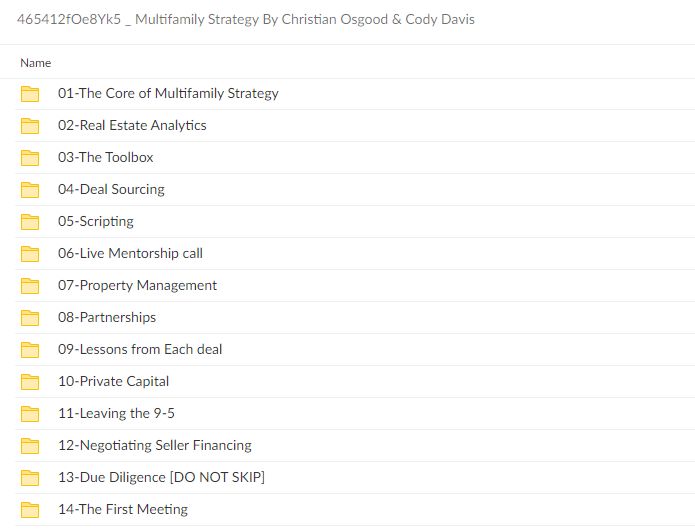 Multifamily Strategy By Christian Osgood & Cody Davis Free Download